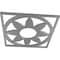Ekena Millwork Blume Architectural Grade PVC Pierced Ceiling Medallion, Nickel, 30"OD x 10 3/8"ID x 1"P CMPP30BLSNI - alternate 5